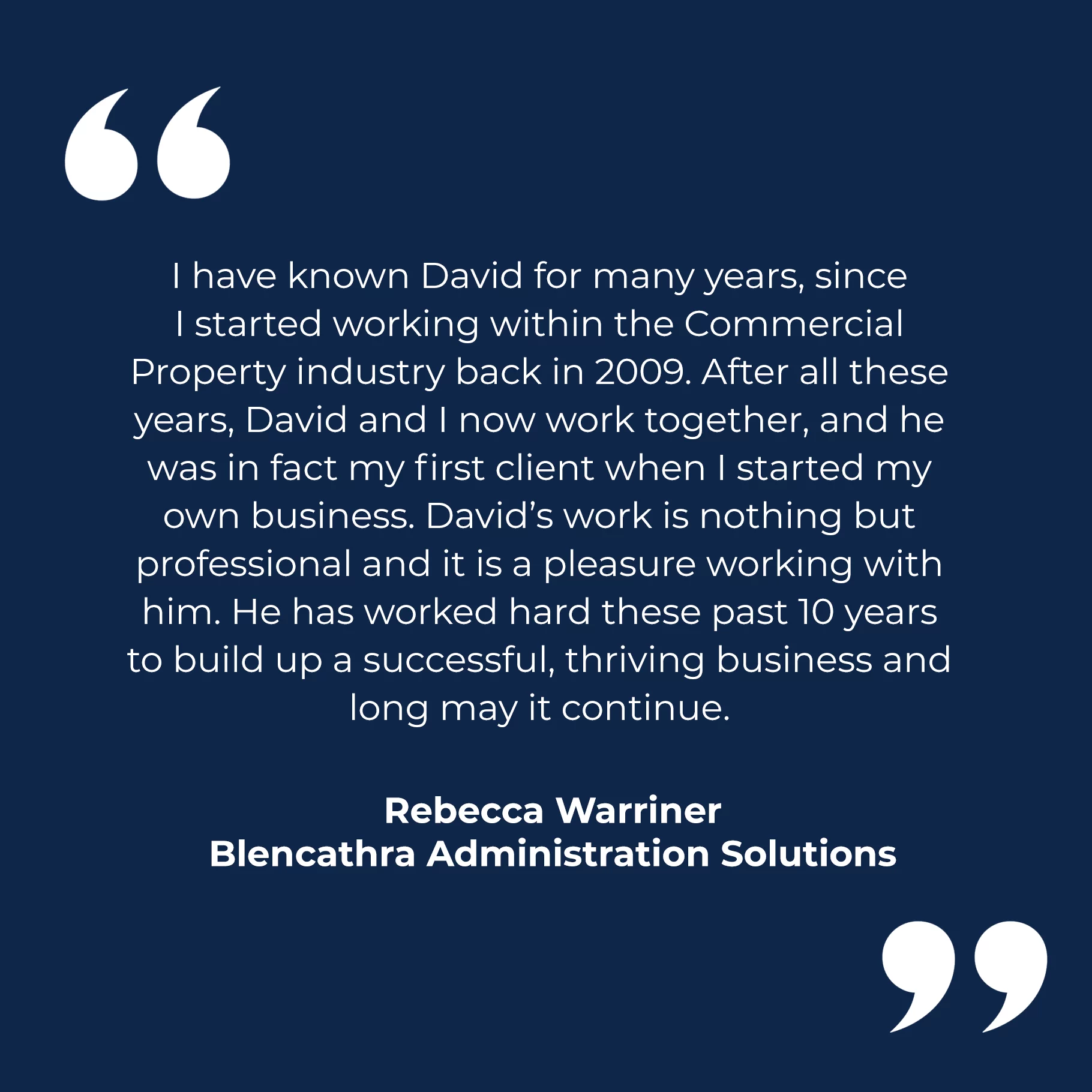Rebecca Warriner, Blencathra Administration Solutions